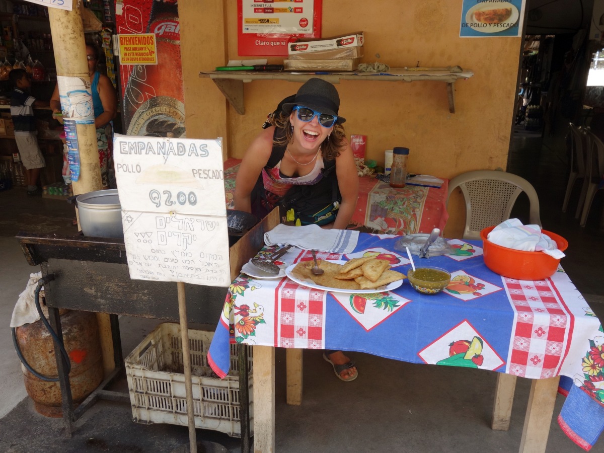 April and I made multiple visits to Vilma's empanada emporium :) Livingston, Guatemala -- Karina Noriega