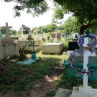 Local cemetery on the outskirt of the Garifuna town of Livingston, Guatemala -- Karina Noriega