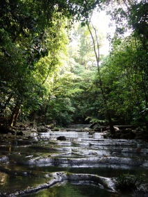 Follow the river through the jungle up to the waterfalls of Siete Altares, Guatemala -- Karina Noriega